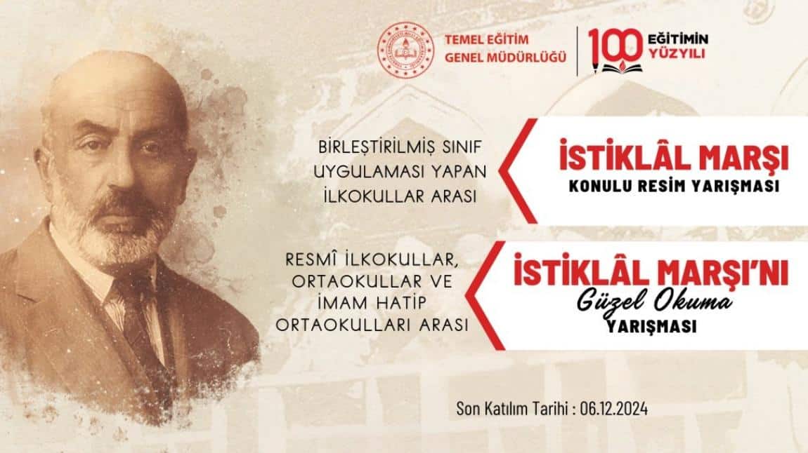 İstiklâl Marşı'nın Kabulü ve Mehmet Akif Ersoy'u Anma Günü Kapsamında İstiklal Marşı'nı Güzel Okuma Yarışması